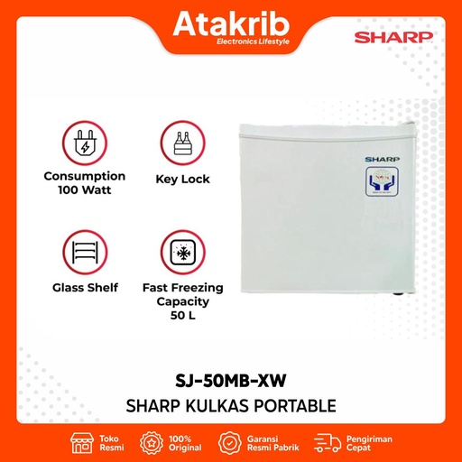 SHARP KULKAS PORTABLE SJ-50MB-XW 