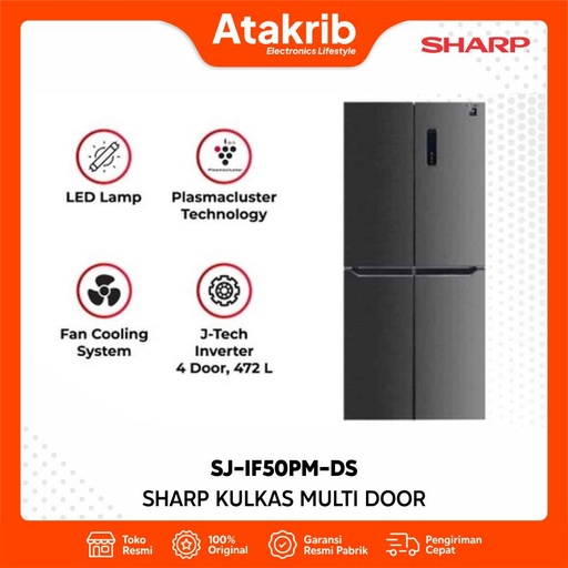 SHARP KULKAS MULTI DOOR SJ-IF50PM-DS 