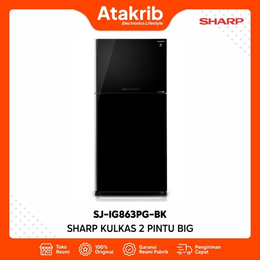 SHARP KULKAS 2 PINTU BIG SJ-IG863PG-BK 