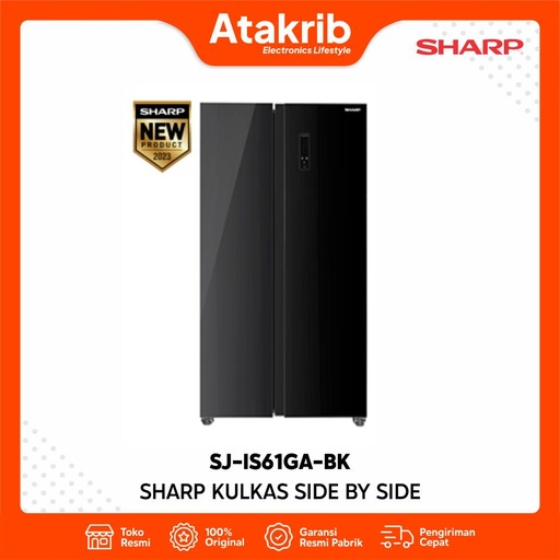 SHARP KULKAS SIDE BY SIDE SJ-IS61GA-BK 