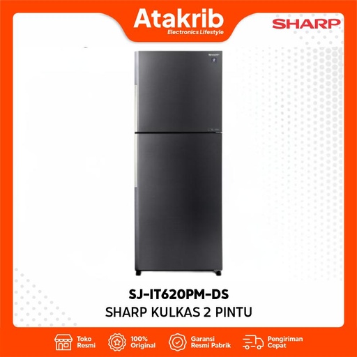 SHARP KULKAS 2 PINTU BIG SJ-IT620PM-DS 