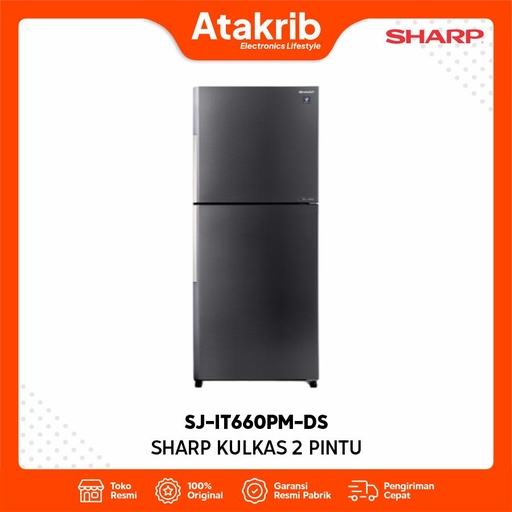 SHARP KULKAS 2 PINTU BIG SJ-IT660PM-DS 