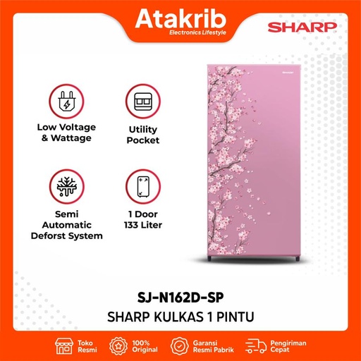 SHARP KULKAS 1 PINTU SJ-N162D-SP 