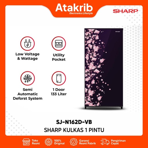 SHARP KULKAS 1 PINTU SJ-N162D-VB 