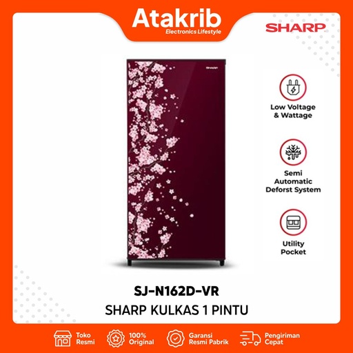SHARP KULKAS 1 PINTU SJ-N162D-VR 
