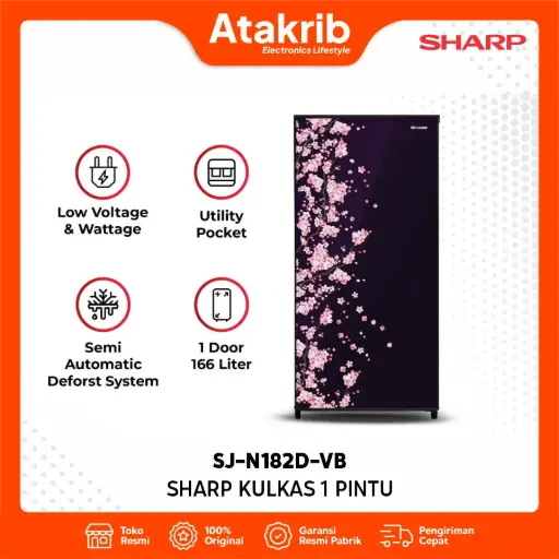 SHARP KULKAS 1 PINTU SJ-N182D-VB 