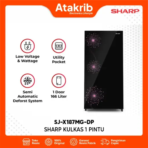 SHARP KULKAS 1 PINTU SJ-X187MG-DP 
