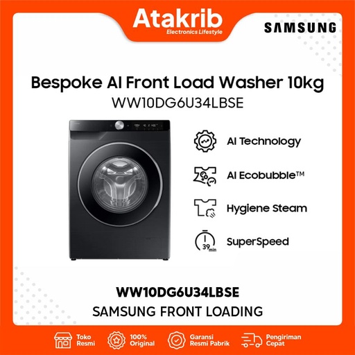 SAMSUNG FRONT LOADING WW10DG6U34LBSE 