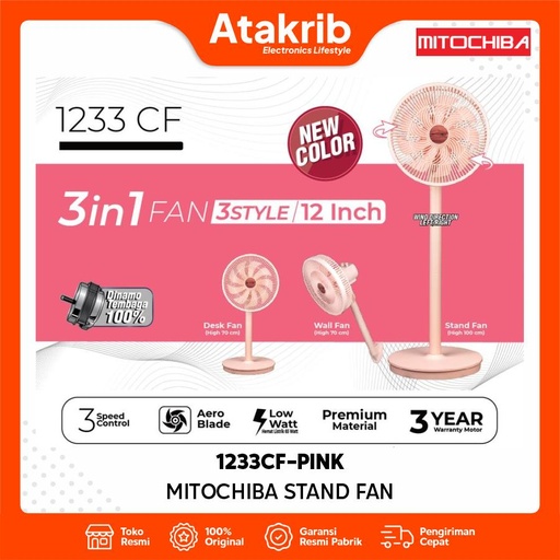 MITOCHIBA STAND FAN 1233CF-PINK 