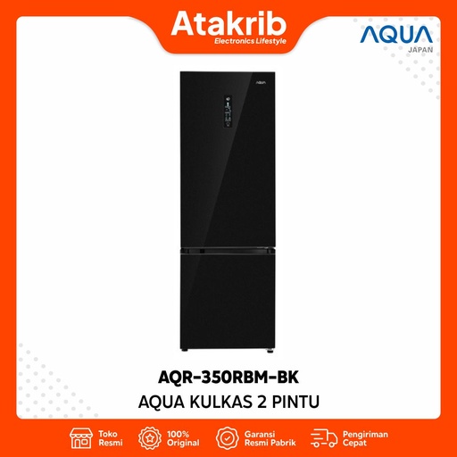 AQUA KULKAS 2 PINTU BIG AQR-350RBM-BK 