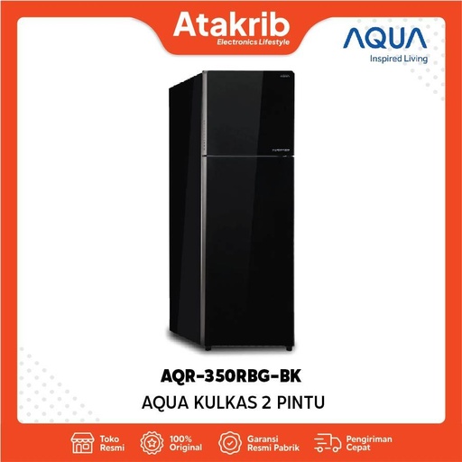 AQUA KULKAS 2 PINTU BIG AQR-355IG-BK 