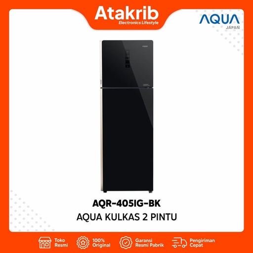 AQUA KULKAS 2 PINTU BIG AQR-405IG-BK 