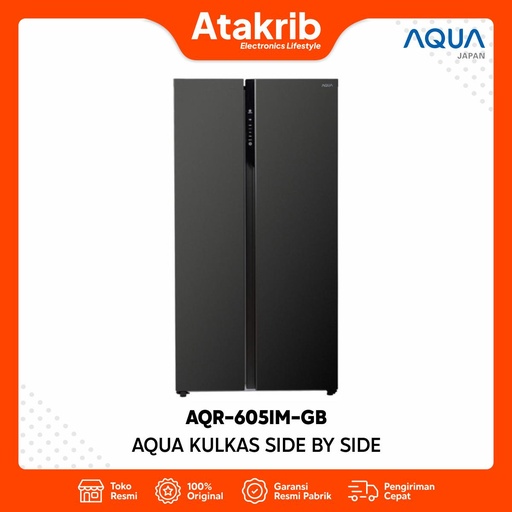 AQUA KULKAS SIDE BY SIDE AQR-605IM-GB 