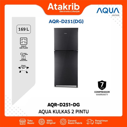 AQUA KULKAS 2 PINTU SMALL AQR-D251-DG 