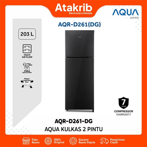 AQUA KULKAS 2 PINTU SMALL AQR-D261-DG 
