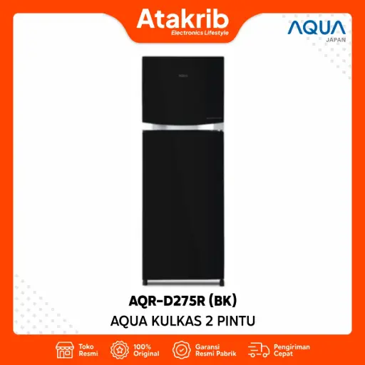 AQUA KULKAS 2 PINTU SMALL AQR-D275R (BK) 