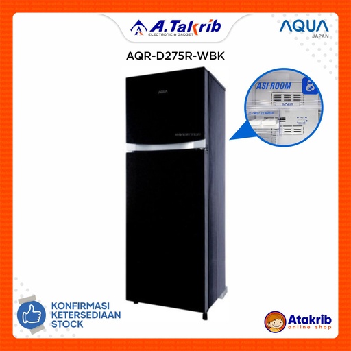 AQUA KULKAS 2 PINTU SMALL AQR-D275R-WBK 