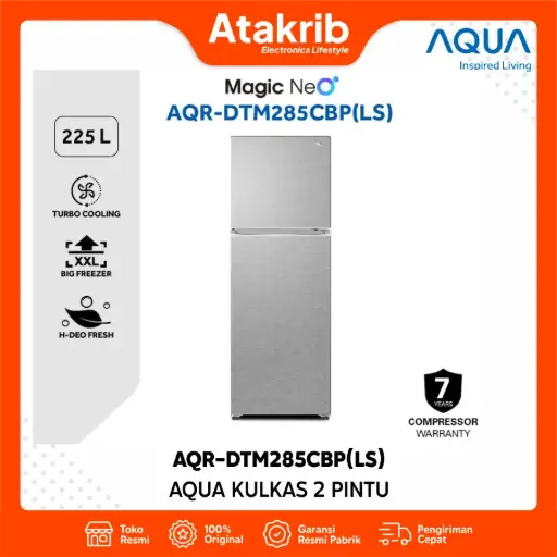 AQUA KULKAS 2 PINTU SMALL AQR-DTM285CBP(LS) 
