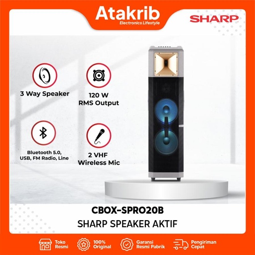 SHARP SPEAKER AKTIF CBOX-SPRO20B 