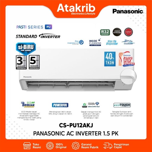 PANASONIC AC INVERTER 1,5 PK CS-PU12AKJ 