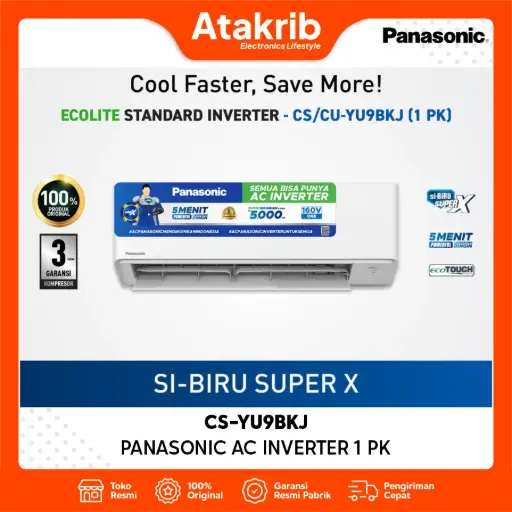 PANASONIC AC INVERTER 1 PK CS-YU9BKJ 