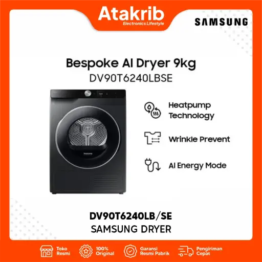 SAMSUNG DRYER DV90T6240LB/SE 