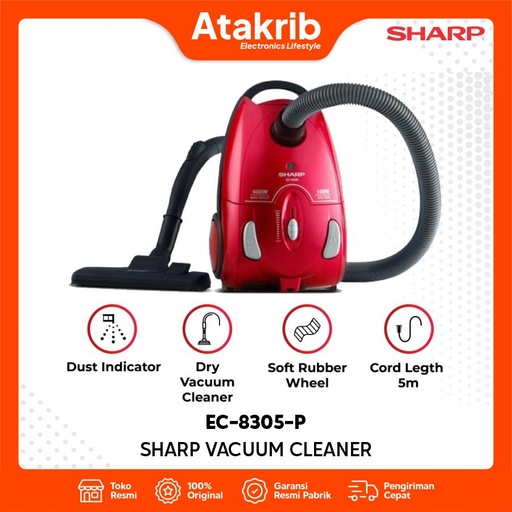 SHARP VACUUM CLEANER EC-8305-P 