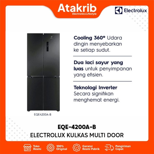 ELECTROLUX KULKAS MULTI DOOR EQE-4200A-B 