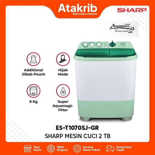 SHARP SEMI AUTO 2 TB ES-T1070SJ-GR 