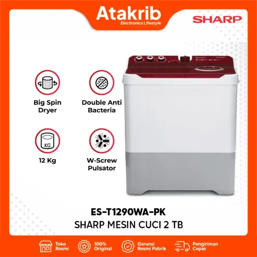 SHARP SEMI AUTO 2 TB ES-T1290WA-PK 