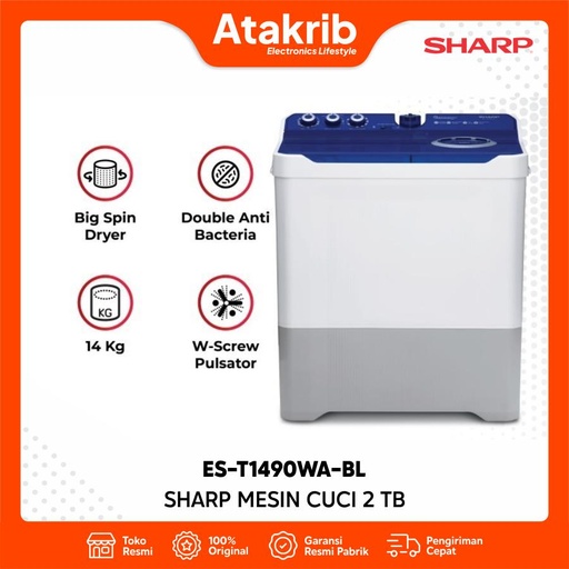 SHARP SEMI AUTO 2 TB ES-T1490WA-BL 