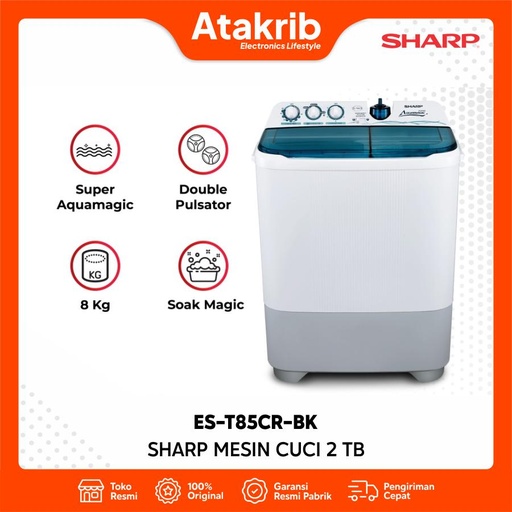 SHARP SEMI AUTO 2 TB ES-T85CR-BK 