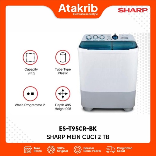 SHARP SEMI AUTO 2 TB ES-T95CR-BK 