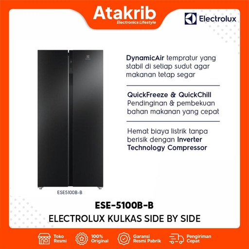 ELECTROLUX KULKAS SIDE BY SIDE ESE-5100B-B 