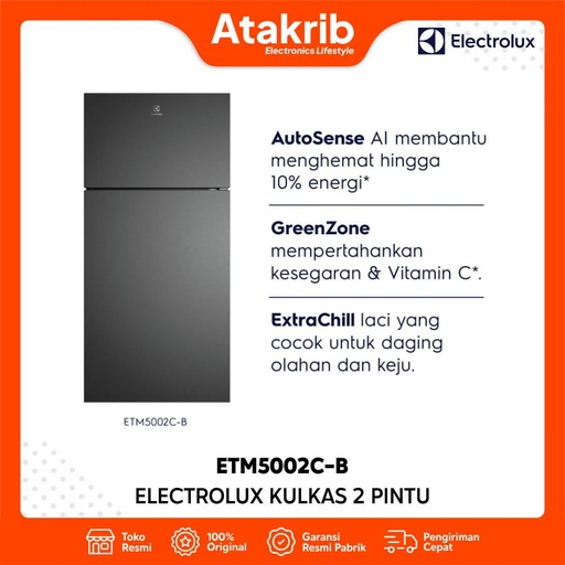 ELECTROLUX KULKAS 2 PINTU BIG ETM5002C-B 