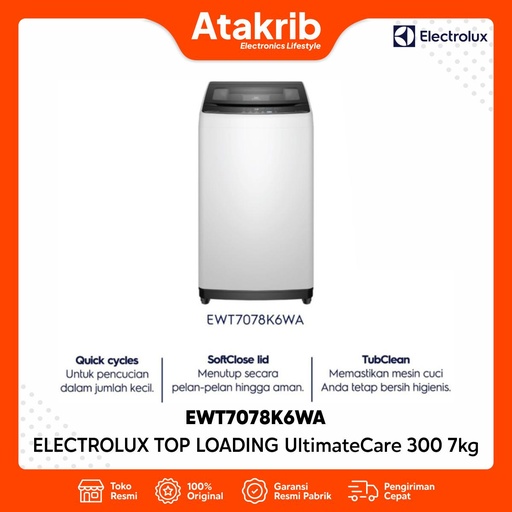 ELECTROLUX FULL AUTO 1 TB EWT7078K6WA 