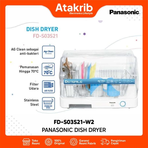 PANASONIC DISH DRYER FD-S03S21-W2 