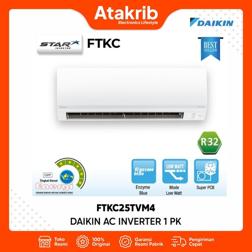 DAIKIN AC INVERTER 1 PK FTKC25TVM4 