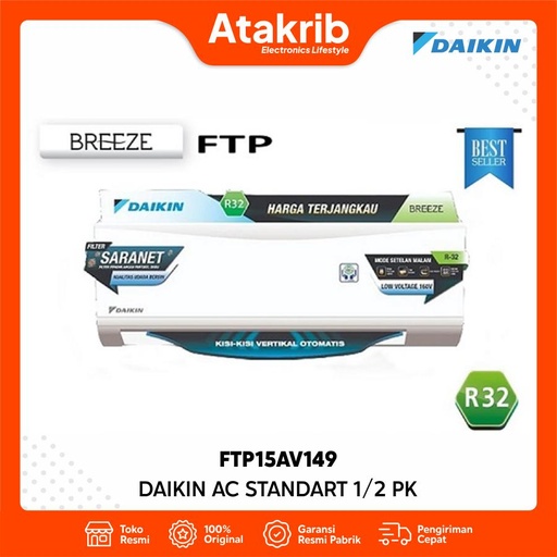 DAIKIN AC STANDART 1/2 PK FTP15AV149 