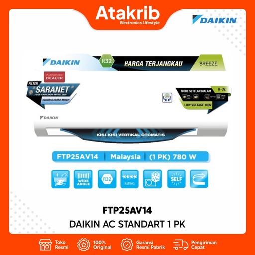 DAIKIN AC STANDART 1 PK FTP25AV14 