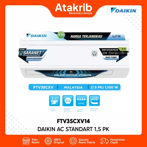 DAIKIN AC STANDART 1,5 PK FTV35CXV14 