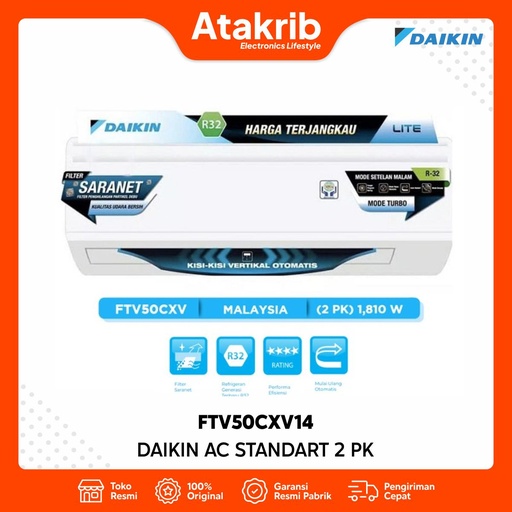 DAIKIN AC STANDART 2 PK FTV50CXV14 
