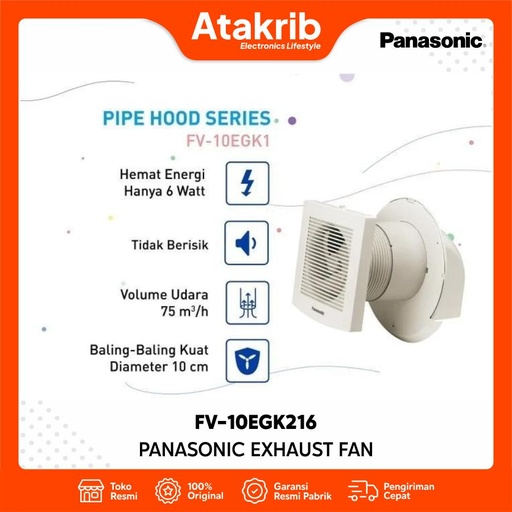 PANASONIC EXHAUST FAN FV-10EGK216 
