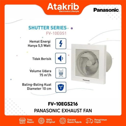 PANASONIC EXHAUST FAN FV-10EGS216 