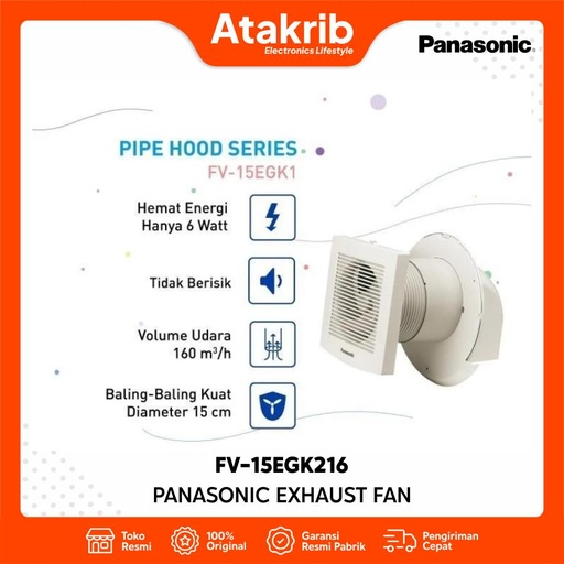 PANASONIC EXHAUST FAN FV-15EGK216 