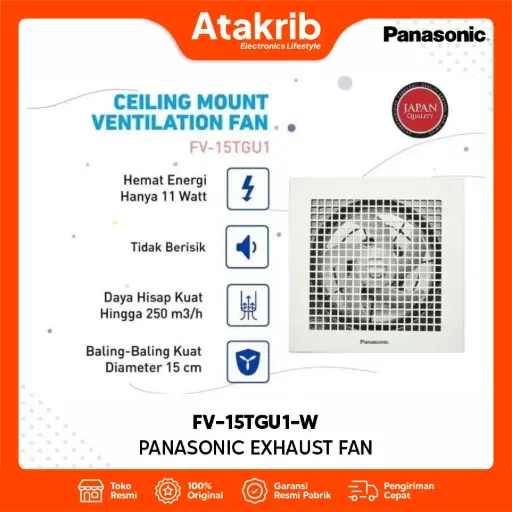 PANASONIC EXHAUST FAN FV-15TGU1-W 