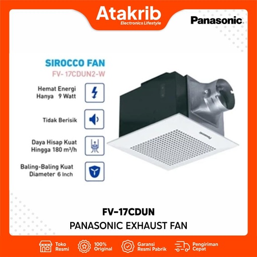 PANASONIC EXHAUST FAN FV-17CDUN 