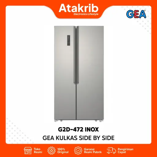 GEA KULKAS SIDE BY SIDE G2D-472 INOX 
