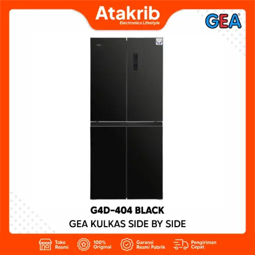 GEA KULKAS SIDE BY SIDE G4D-404 BLACK 
