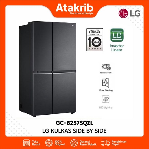 LG KULKAS SIDE BY SIDE GC-B257SQZL 